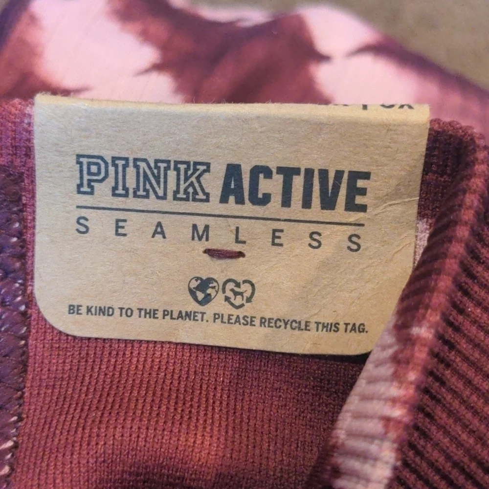 PINK Victoria's Secret Seamless High Waist 7/8 Ruby Tie Dye Tights size XS